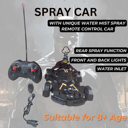 Batman Car | Batman RC Car with Bat Man Toy | High Speed Remote Control Black Batmobile Car for Boys 7-14 Year Kids | Super Hero Cars Spray SmokeCar with Lights, Realistic Sound | Big Size Gift
