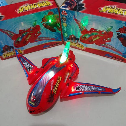 Mainan Anak Pesawat Spiderman 668 Ada Lampu Bump And Go