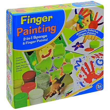 Toy Cloud Finger Painting Junior Game | 2 in 1 Sponge & Finger Painting | Smooth, Colorful Finger Paints