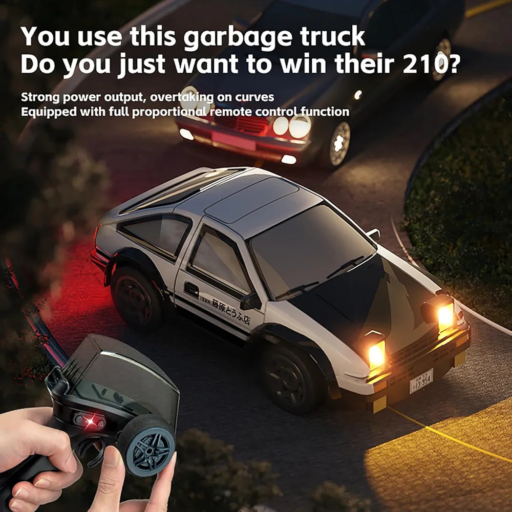 RC Drift Car New AE86 Mini Desktop Remote Control Car 1/64 RC Drifting Racing Vehicle 2.4G Full Scale Electric Toy Boys Cars