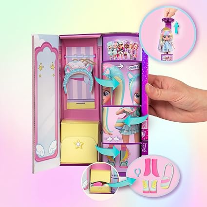 Cry Babies BFF Jenna Fashion Doll with 9+ Surprises Including Outfit and Accessories for Fashion Toy, Girls and Boys Ages 4 and Up, 7.8 Inch Doll