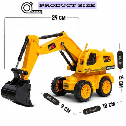 Remote Control JCB Excavator Toy for Kids, Rechargeable Construction Digger with USB Charging, 6 Function Controller, Realistic Arm Movement, LED Lights...