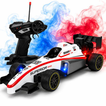 Goyal's Formula Speed Remote Control RC Car with Smoke Spray Scale 1:14 with Realistic Sound, Light & Spray Flame - Rechargeable with Easy C-Type...