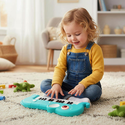 HONEY JOY 25-Key Kids Piano Keyboard, Elephant Shape Toy Digital Piano with Built-in Music & Light, Portable Musical Instrument, Musical Learning Toy...