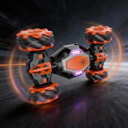 Stunt Multifuction Racing Spray Car for Kids Spray Function Lighting Music Transform Button Forward Backward, Turn Left and Right for Kids 2.4GHZ Remote...