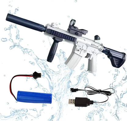Electric Water Gun, M416 Automatic Water Blaster, Long-Range Shooting Water Gun for Kids & Adults, Rechargable Battries | Summer Holi Pichkari Toy