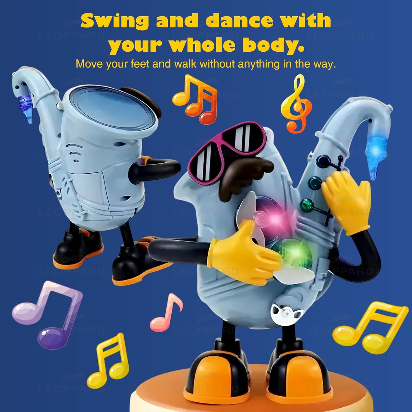 The Little Ones Dancing MR Rock Toys - Mr Rock Dancing Toy for Kids with Vibrant Light Effect & Musical Sound, Robot Toys for Kids, Best Birthday Gifts for Toddlers