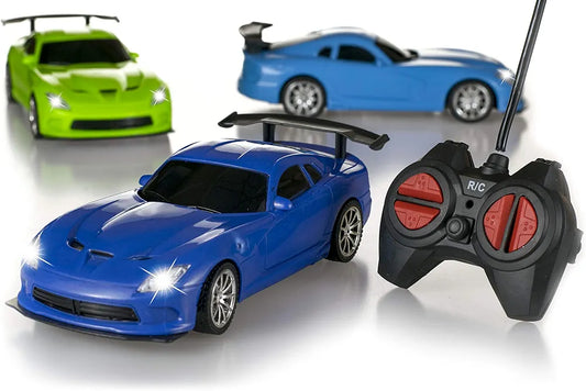 4 Function Remote Control High Speed Racing Car Toy with LED Lights for Kids