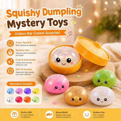 SATYAM ENTERPRISE Dumpling Squishy (1-Piece) Sensory Fidget Toy, Soft Slow Rising Squeeze Stress Relief Toy for Kids & Adults, Cute Portable Desk Toy,...