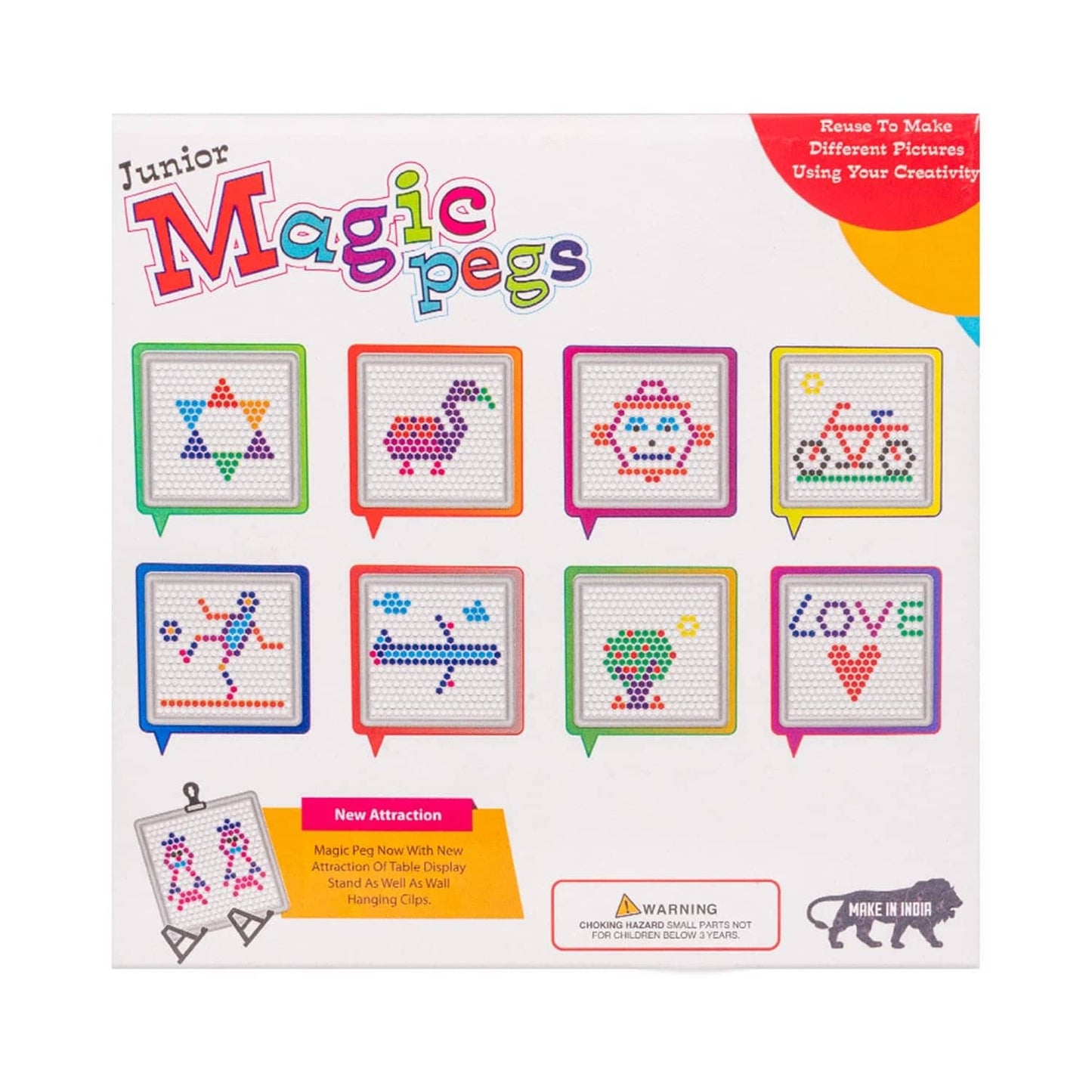 RATNA'S Plastic Magic Pegs for Kids to Create Their Own World Out of Pegs