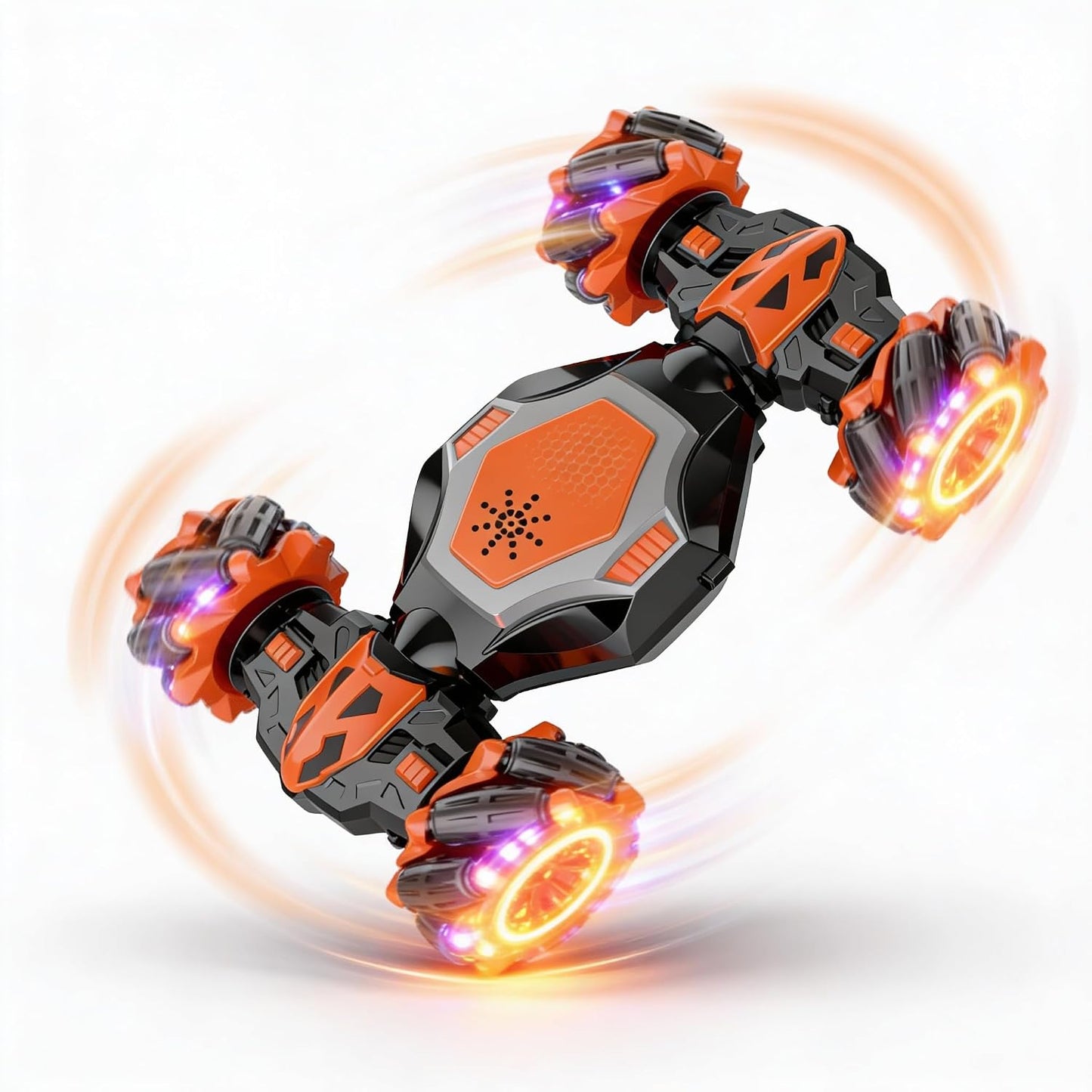 Stunt Multifuction Racing Spray Car for Kids Spray Function Lighting Music Transform Button Forward Backward, Turn Left and Right for Kids 2.4GHZ Remote...