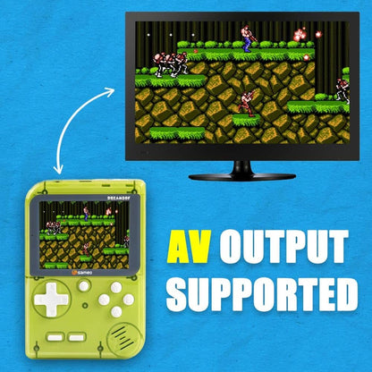 Sameo Handheld Video Game Console, Dreamboy Retro Mini Game with 500 Classic Retro Game TV Compatible for Kids, Rechargeable 8 Bit Classic (Ice Green)