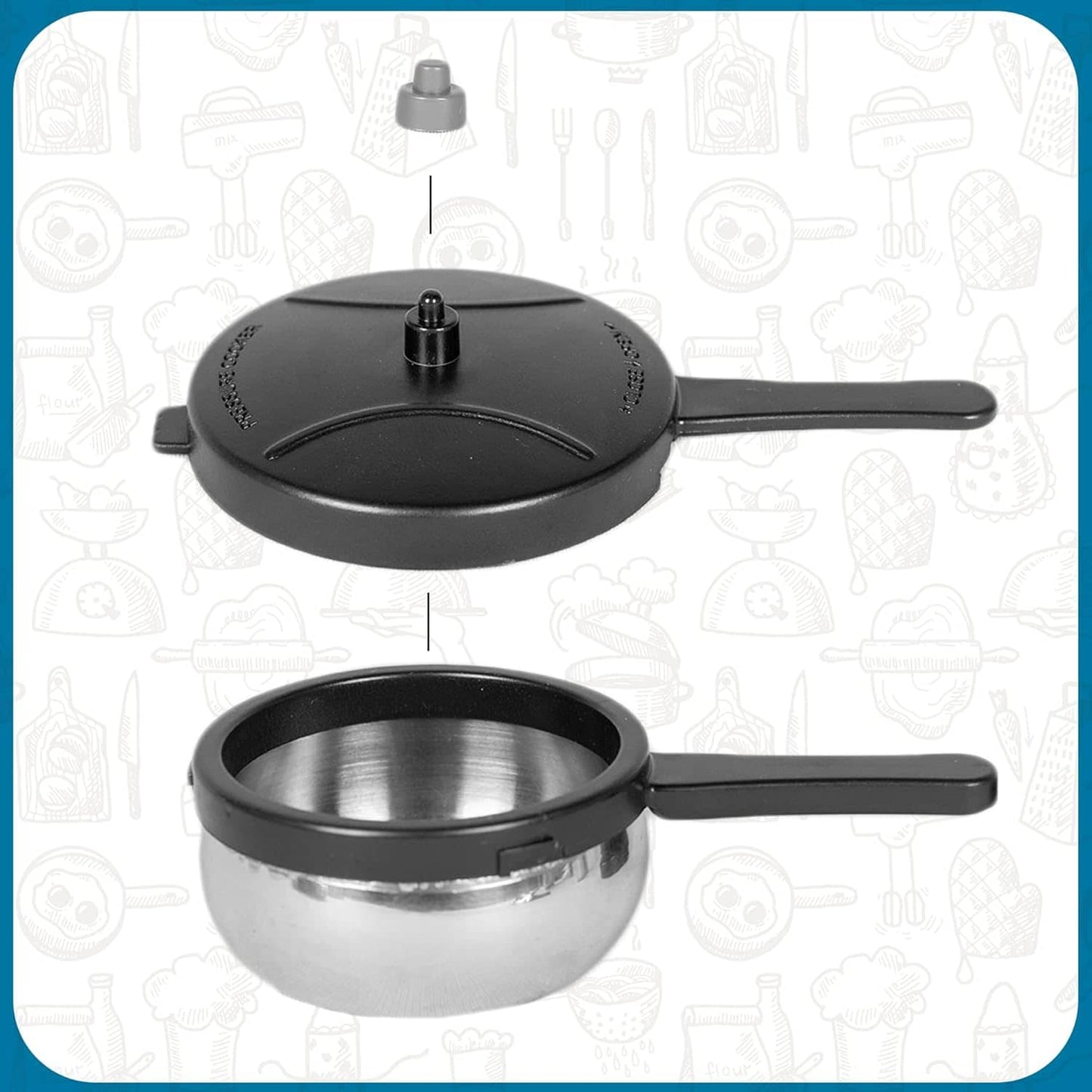 Sunny 21 Pieces Pure Veg Jumbo Kitchen Play Set with Plastic Kitchen Stand & Stainless Steel Utensils
