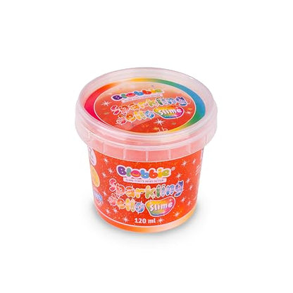 Sparkling Jello Slime Set of 3 for Boys - Blue, Yellow, Orange with Sparkling Glitters - 360 ml - Scented - Non-Sticky - Non-Toxic - Age 4+
