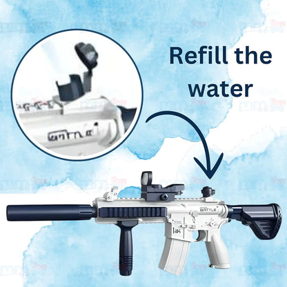 Electric Water Gun, M416 Automatic Water Blaster, Long-Range Shooting Water Gun for Kids & Adults, Rechargable Battries | Summer Holi Pichkari Toy