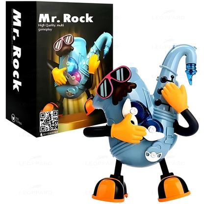 The Little Ones Dancing MR Rock Toys - Mr Rock Dancing Toy for Kids with Vibrant Light Effect & Musical Sound, Robot Toys for Kids, Best Birthday Gifts for Toddlers