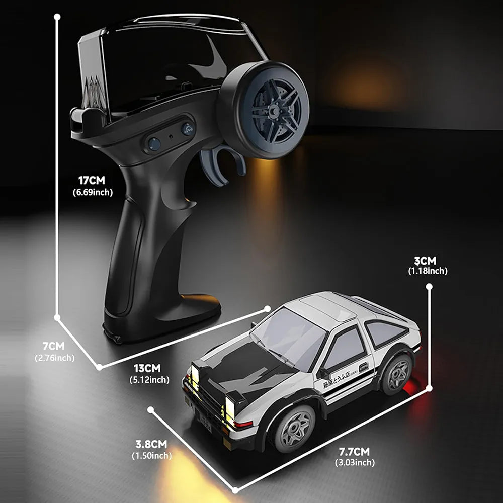 RC Drift Car New AE86 Mini Desktop Remote Control Car 1/64 RC Drifting Racing Vehicle 2.4G Full Scale Electric Toy Boys Cars