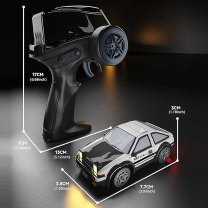 RC Drift Car New AE86 Mini Desktop Remote Control Car 1/64 RC Drifting Racing Vehicle 2.4G Full Scale Electric Toy Boys Cars