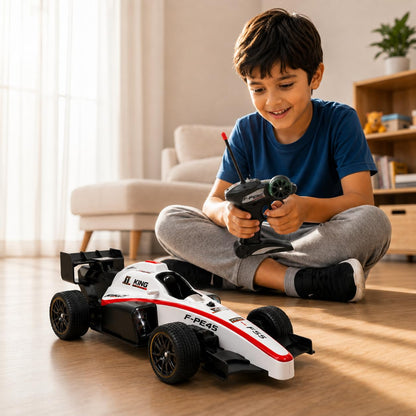 Goyal's Formula Speed Remote Control RC Car with Smoke Spray Scale 1:14 with Realistic Sound, Light & Spray Flame - Rechargeable with Easy C-Type...