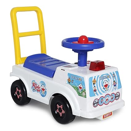 Toyzone Doraemon Mini Ride On-53217 | Baby Car | Kids Car | Toy Car| Push Car| Storage and Backrest | Swing Car| Ride on Car with Music & Horn