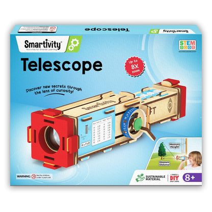 Smartivity Telescope Toy for Kids Age 8, 9, 10, 11, 12, 13, 14 Years Old | Measure Height & Distance | Birthday Gift for Boys & Girls | DIY Science...