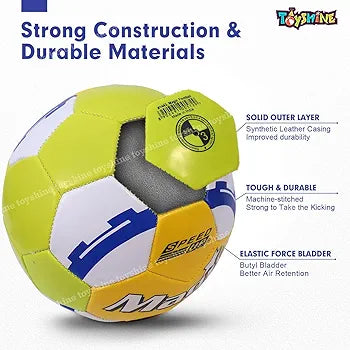 Magic Kids Football Soccer Educational Toy Ball Size 3, 4-8 Year Kids Toy Gift Sports - Yellow