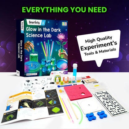Smartivity Glow Magic Science Kit for Kids Ages 6-8-10-12 Years | 20 Amazing Glow in The Dark Science Experiments I Birthday Gifts for Boys & Girls 6,7...