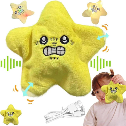 JAZZTECH Angry Starfish Plush Toy | Interactive Stuffed Toy with Moving Features, Sound & Music | Fun Stress-Relief Gift for Kids & Adults | Perfect...