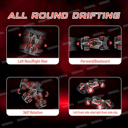 Stunt RC Double Smoke With LED Lights | 2.4Ghz 360° Rotation Fast Stunt Toy Car For Kids