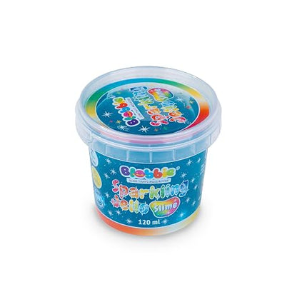 Sparkling Jello Slime Set of 3 for Boys - Blue, Yellow, Orange with Sparkling Glitters - 360 ml - Scented - Non-Sticky - Non-Toxic - Age 4+