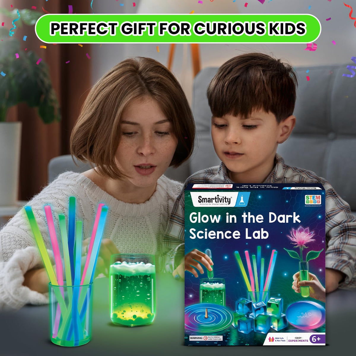 Smartivity Glow Magic Science Kit for Kids Ages 6-8-10-12 Years | 20 Amazing Glow in The Dark Science Experiments I Birthday Gifts for Boys & Girls 6,7...