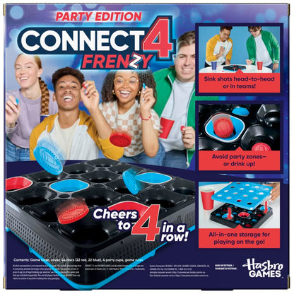 Connect 4 Frenzy Party Edition Game for Adults Only | Bounce Discs and Take Sips | Ages 21+ | 2 to 6 Players | 10 Mins. | Fun Adult Game Nights