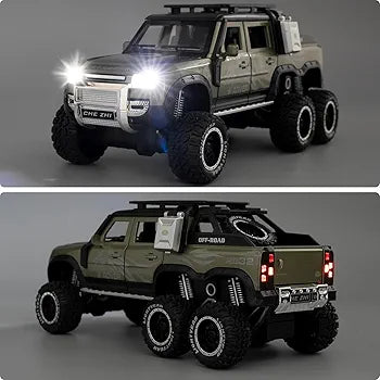 Defender Toy Car for Kids Scale Model Diecast Metal Cars Light Sound Pullback Openable Door Car, White 73% off