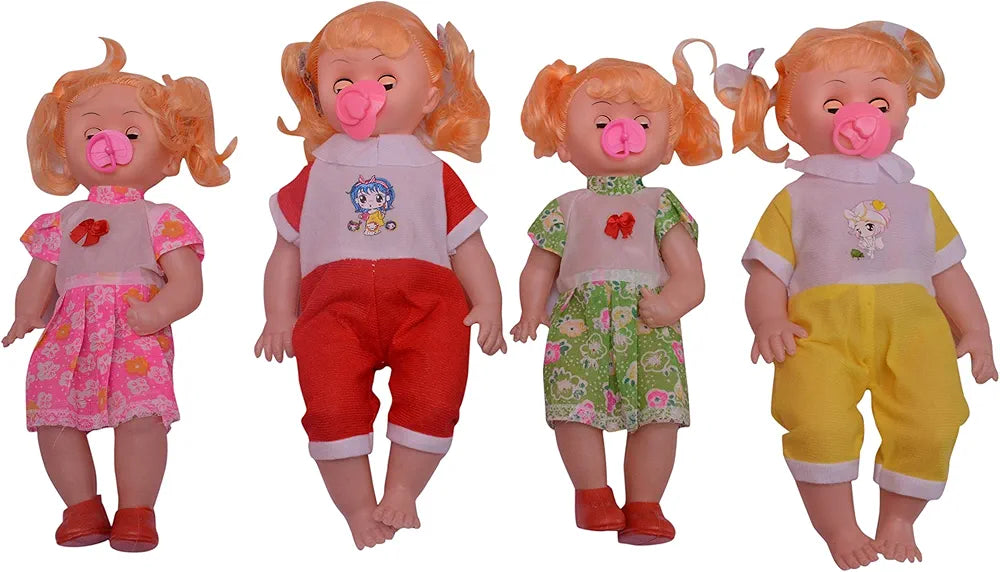 Crackles Baby Girl Doll with Crying Sound Effects and Pacifier- Random Color and Dress Will be Sent