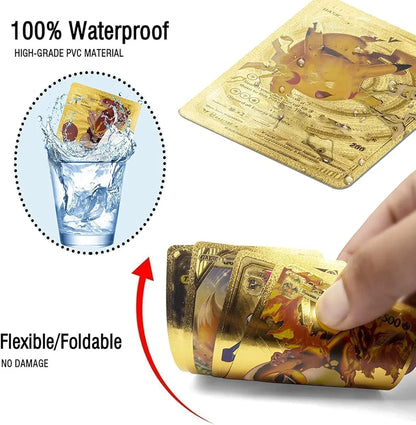 Premium Pokémon Card Game Set – 55 Rare Unofficial VMAX GX VSTAR Cards | Shiny Battle Trading Cards For Kids & Collectors | Gift Pack (Rainbow)