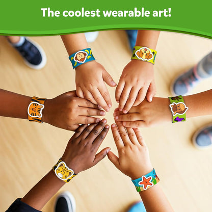 Skillmatics Craft Activity - Snap Bandz, Animals, DIY Art & Craft Activity, Mess-Free, Creative Kit, 8 Bands (8.6"), Gifts for Boys & Girls