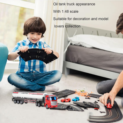RC Semi Oil Tank, 1:48 Scale Remote Control Trailer All Round Movement Toy for Kids