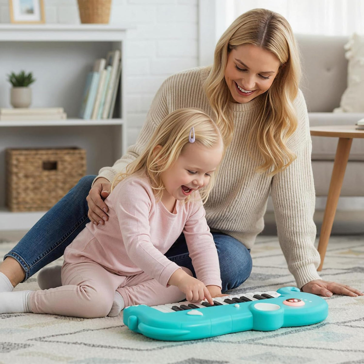 HONEY JOY 25-Key Kids Piano Keyboard, Elephant Shape Toy Digital Piano with Built-in Music & Light, Portable Musical Instrument, Musical Learning Toy...