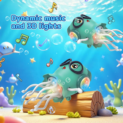 MANVI Octopus Toy for Kids, Wind-up Key Operated Dancing Jellyfish, Interactive Sensory Development for Infants & Kids, Crazy Crawling Toy (ELECTRICK...
