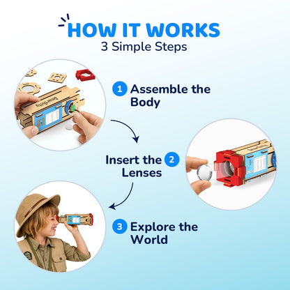 Smartivity Telescope Toy for Kids Age 8, 9, 10, 11, 12, 13, 14 Years Old | Measure Height & Distance | Birthday Gift for Boys & Girls | DIY Science...