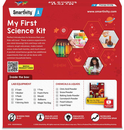 Smartivity My First Science Experiment Kit for Kids 6-8-10-12-14 Years I 50+ Amazing Science Experiments | Birthday Gift for Boys & Girls | Educational...