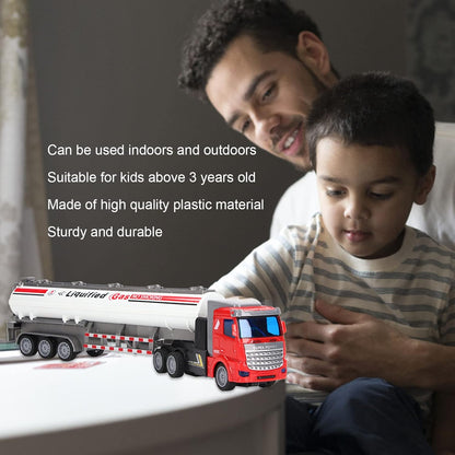 RC Semi Oil Tank, 1:48 Scale Remote Control Trailer All Round Movement Toy for Kids