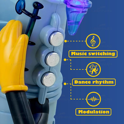 The Little Ones Dancing MR Rock Toys - Mr Rock Dancing Toy for Kids with Vibrant Light Effect & Musical Sound, Robot Toys for Kids, Best Birthday Gifts for Toddlers