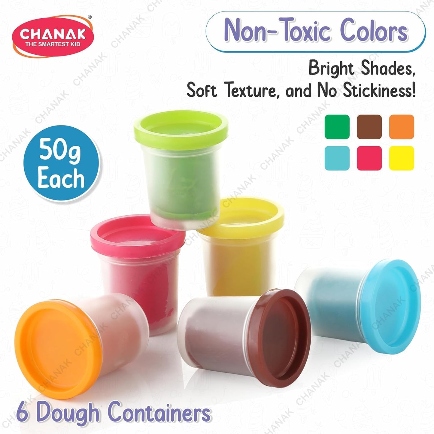 Scoop 'n' Play Clay Dough Ice Cream Maker Set for Kids, Safe Non-Toxic Dough Ice Cream Maker