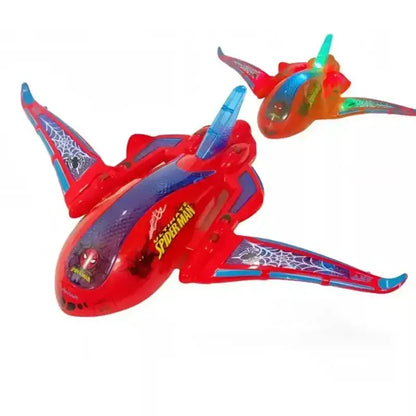 Mainan Anak Pesawat Spiderman 668 Ada Lampu Bump And Go