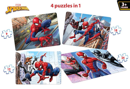 Prem Ratan Spiderman Jigsaw Puzzle for Kids - 4 in 1 Set