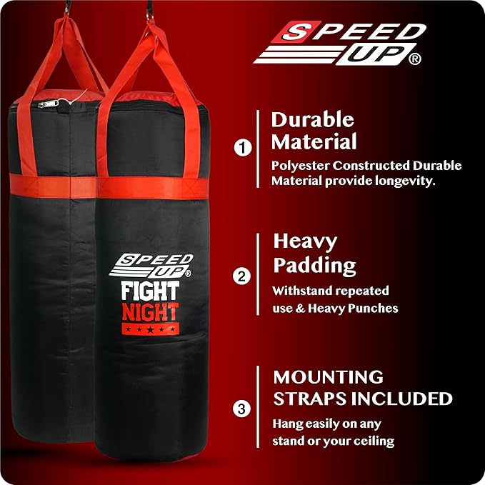 SPEED UP Fight Night Junior Plus Boxing Set, Boxing Kit for Kids with Punch Bag & Gloves