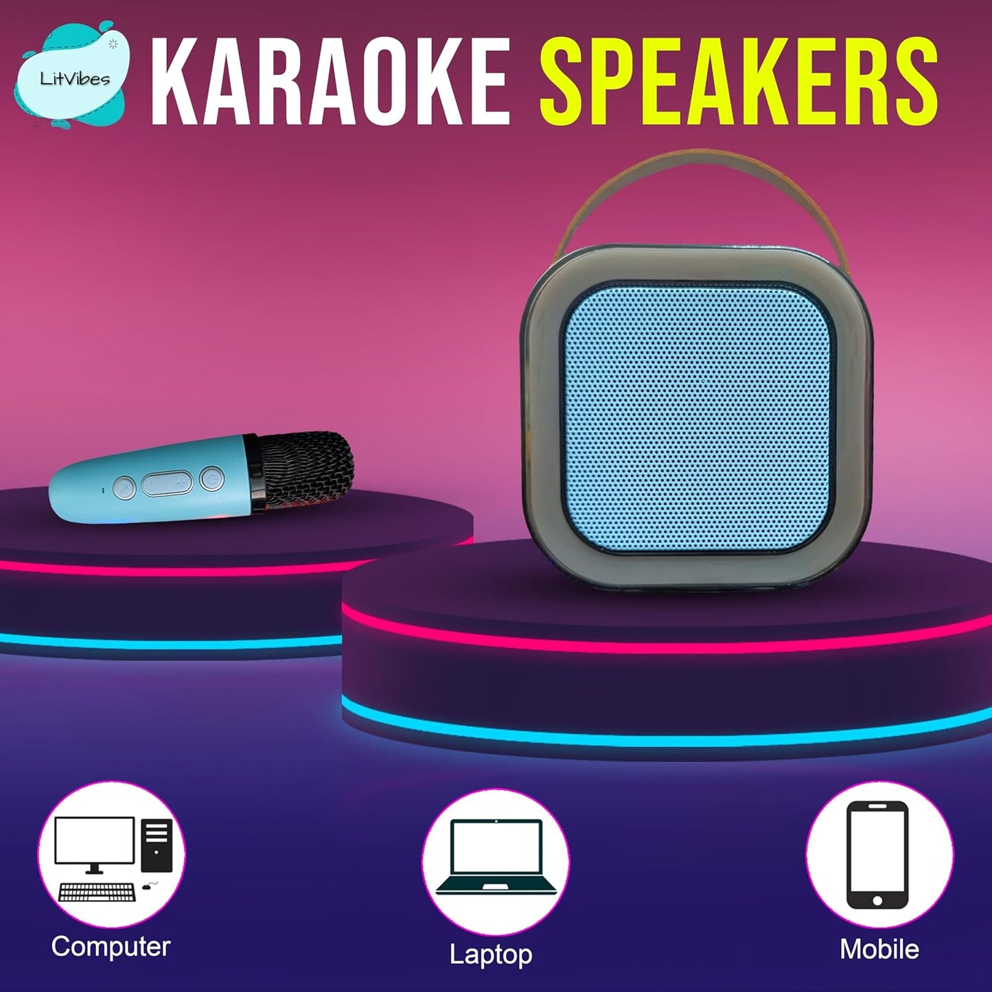 Wireless Karaoke SPAKER Colorful Karaoke Sound System Model:K12