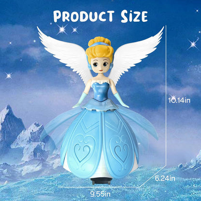 ZHAN DULCE Dancing Princess Toy for Girls,Ice Princess Interactive Spin Robot Toys with Music&Colorful Lights,Birthday Toys for Kids Ages 3 4 5 6
