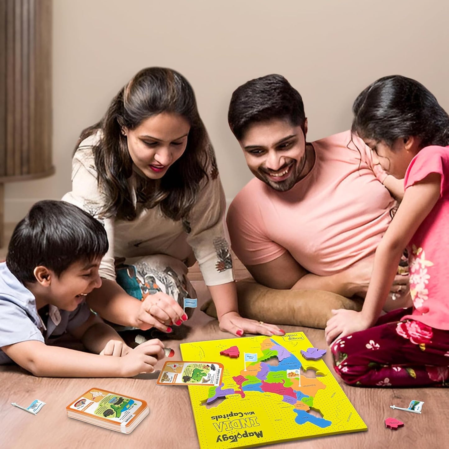 Imagimake Mapology India Map with Flash Card| Swipe & Reveal Card Game | Educational Toys for 7+ Years | Learning Toys | Puzzle Game for 7 to 10 Years |...